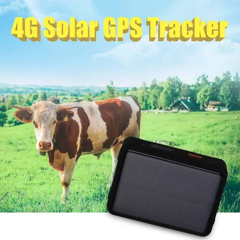 New Solar 4G Pet Tracker GPS Locator, WIFI Cattle Cow Sheep Horse Camel Tracking Device, Pet Smart Tracker for Cow Tracking