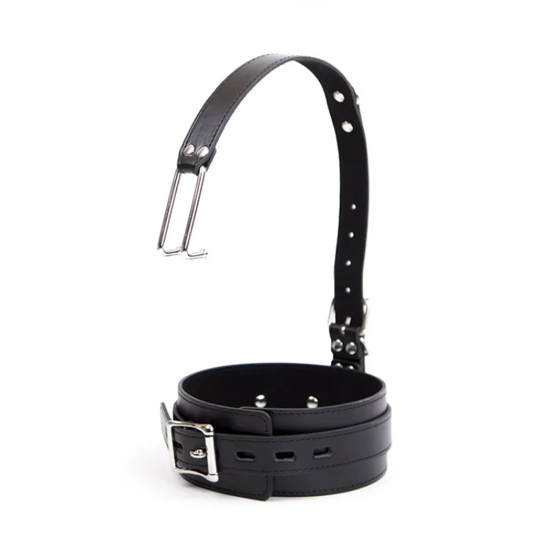 Nose Hook Oral Fixation Open Mouth Bite Gag with Nose Clip Sex Toys of Leather Head Bondage Harness Strap