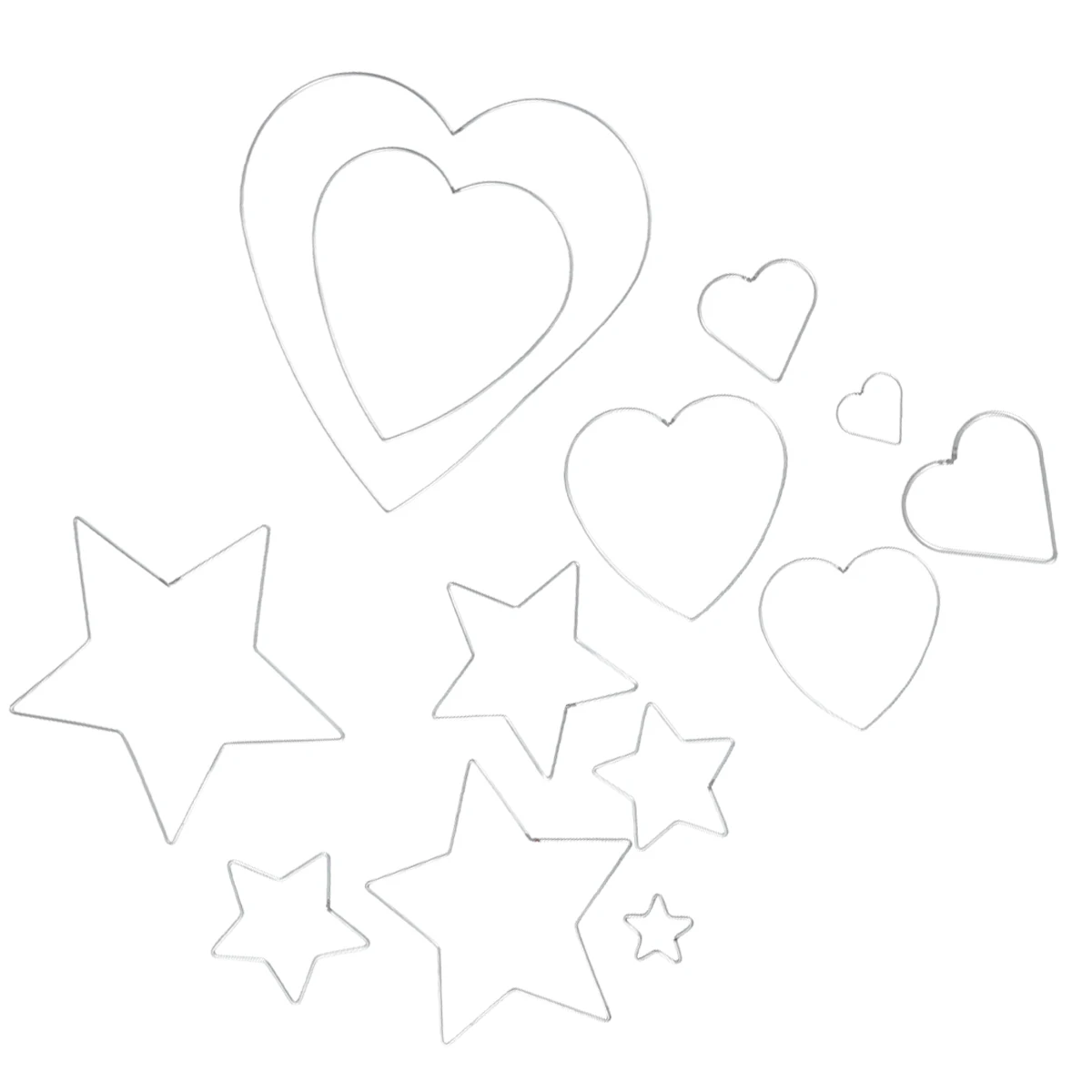 

13pcs Dream Catcher Iron Ring Heart Pentagram Shaped Diy Accessories For Windchime Wreath Mandalas Decoration Metal Hoop Frame