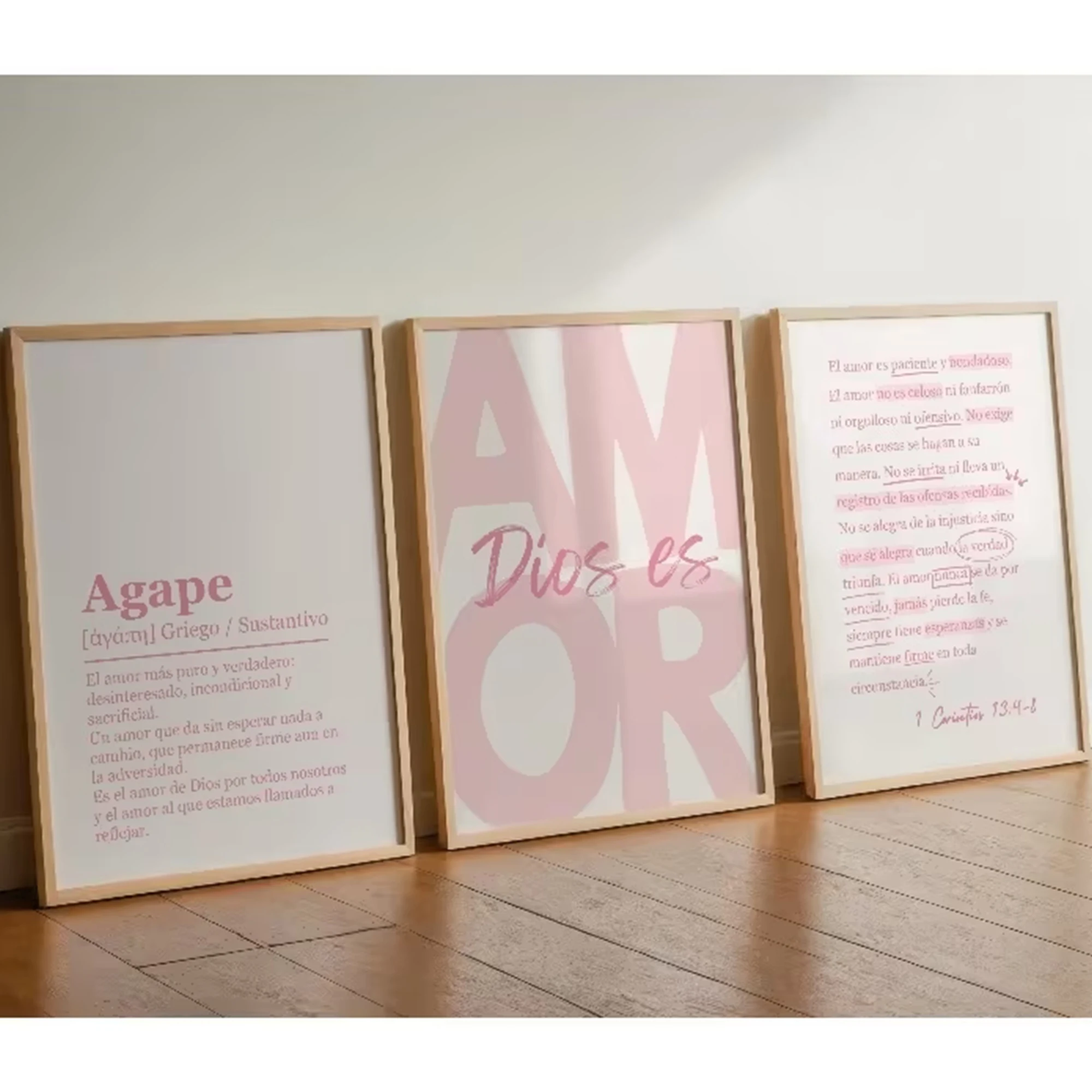 3pcs Modern Pink Christian Quo - огляд і ціна Home Decor Quotes