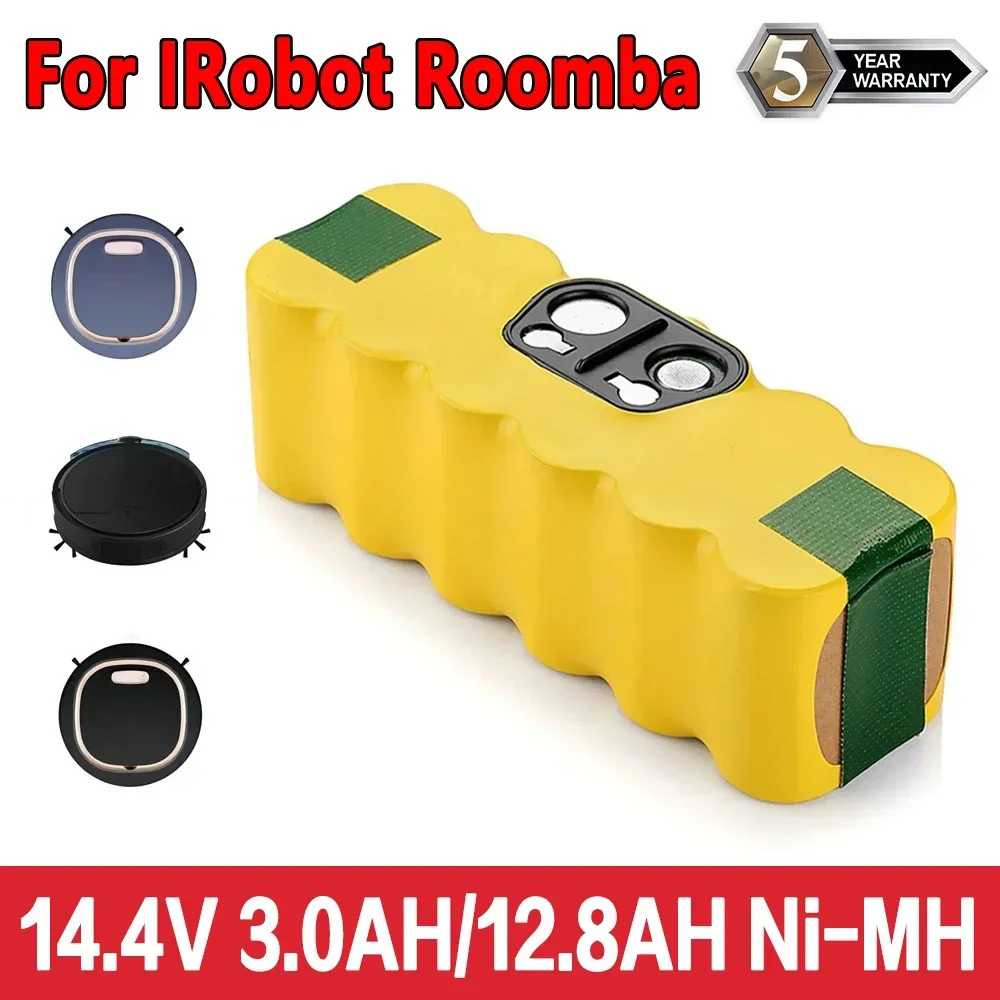 12800mAh 14.4V Li-ion Battery for iRobot Roomba 500 600 700 800 Series 510 530 550 560 580 620 630 650 760 Vacuum Cleaner Cells