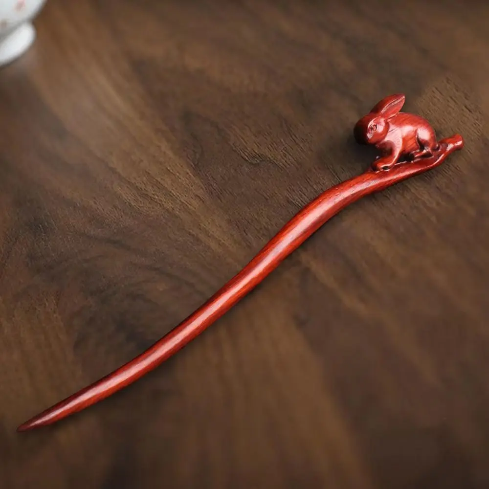 Clips Gevlochten Haarspelden Haar Stokken Voor Meisjes Nieuwe Hoofdtooi Chinese Haar Vork Houten Vrouwen Hanfu Haarspelden Konijn Haar Stokken