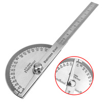Rotary Measuring Ruler 180 Degree Protractor Metal Angle Finder Stainless Steel Woodworking Tools Goniometer Angle Ruler