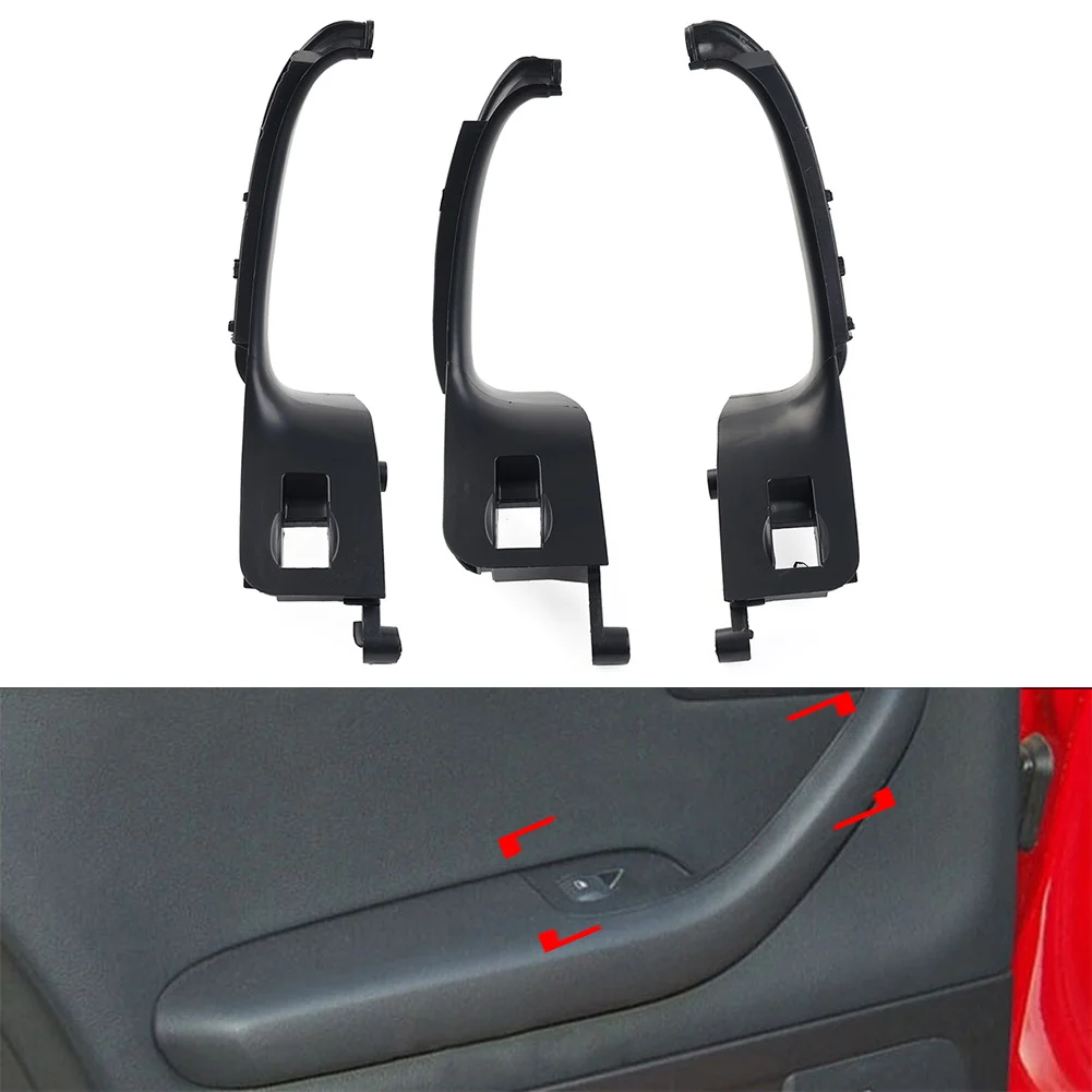 

LHD Black Car Inner Doors Handle Pull Trim Cover Accessories For Audi A4 B6 B7 2002 2003 2004 2005 2006 2007 2008