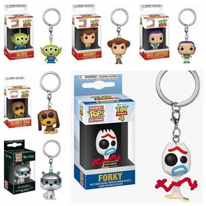 Funko Pop-Toy Story 4 Actionfigur Schlüsselkette für Kinder, Hund Forky Slinky, Woody, Buzz Lightyear, Alien, Sammelmodellspielzeug, Geschenk 6 Hauptverkaufsfunko Pop Predator - №3