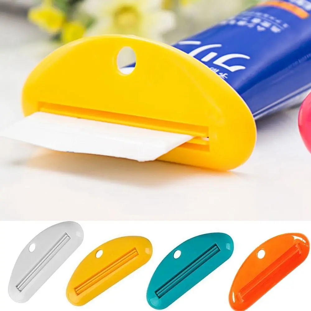 

2pcs Simple Plastic Toothpaste Squeezer Squeezed No Waste Toothpaste Tube Clip Manual Facial Cleanser Dispenser Bathroom