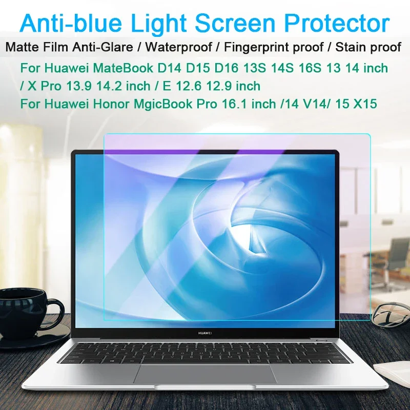 Anti-blue Light Screen Protector Für Huawei MateBook D14 D15 D16 MagicBook Pro 16,1 zoll Laptop 14 15,6 17 anti-Glare Matte Film