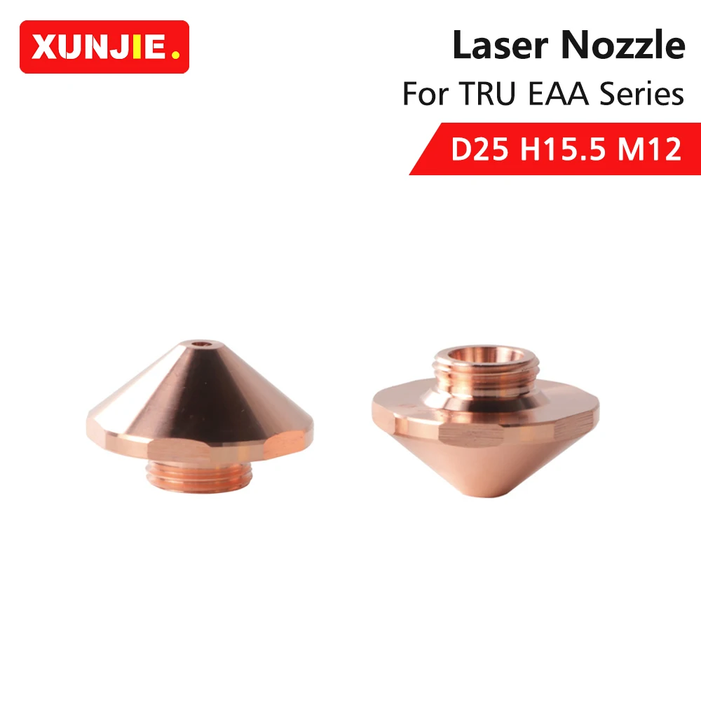 

10Pcs/lot High Quality EAA Laser Nozzle Single Layer Without Chrome 0.8-2.7mm D25 M12 For Trudisk Fiber Laser Metal Cutting Head