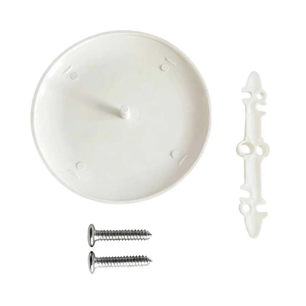 White ABS Ceiling Box Cover Plate Fits For 3.5 inch to 5 inch Round Ceiling Openings Paintable for Seamless Finish