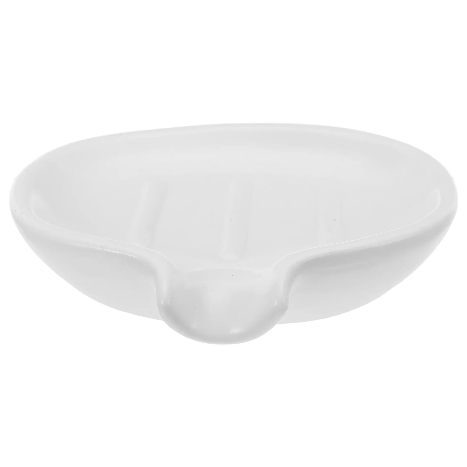 

Ceramic Soap Dish White Soap Tray Draining Self Draining Minimalist Bathroom Kitchen Shower 5.31 X 4.32 Inch Shower Accessories