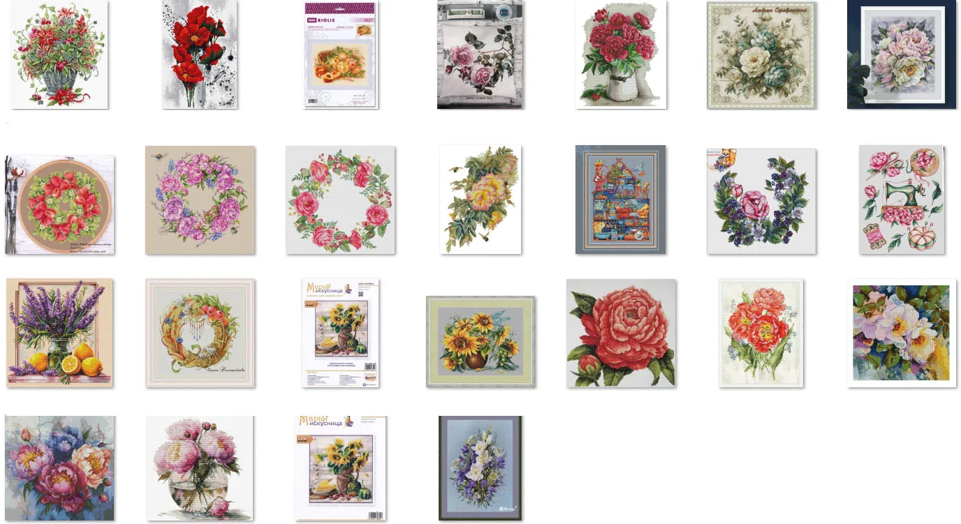 

Серия цветочных венков Клубничный цветок Наборы для вышивки крестом Вышивка крестиком нитки Вышивка Рукоделие