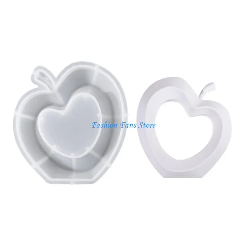 

C71D Flexible Silicone Mold for Crafting Artistic Apples Display Ornament Gypsum Plaster Cement Mould Craft Art Making Tool