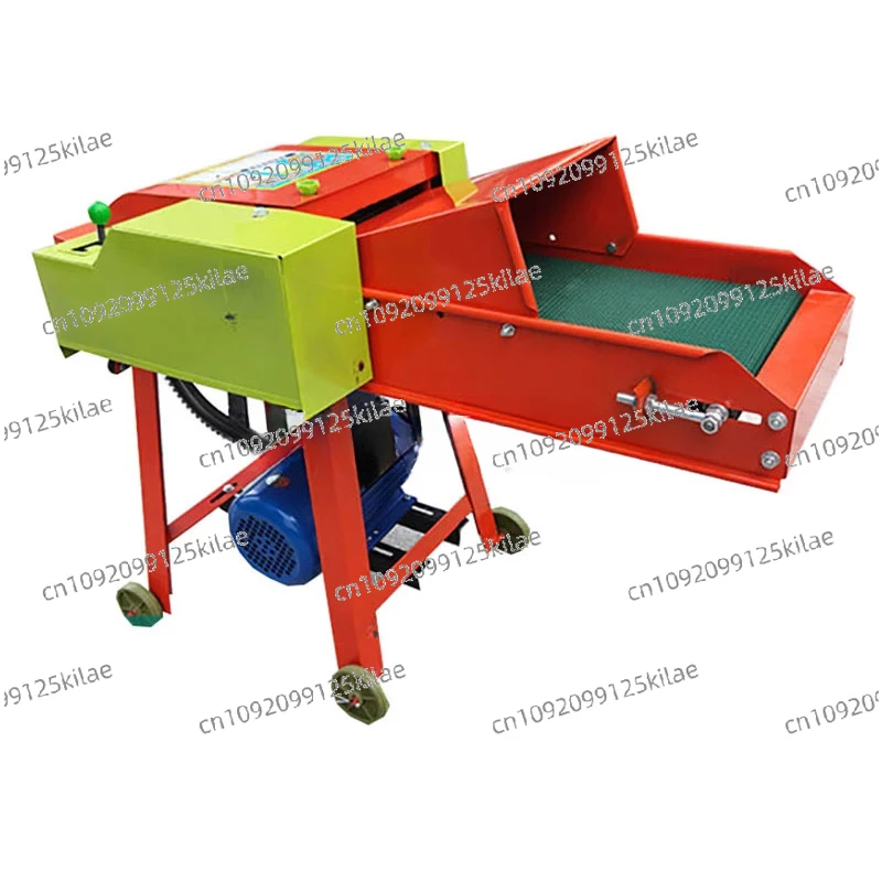 3KW 220V/380V 6-Blade Automatic Feeding Grass Cutter Corn Straw Crusher Feeding Cow and Sheep Grassing Machine Breeding Electric