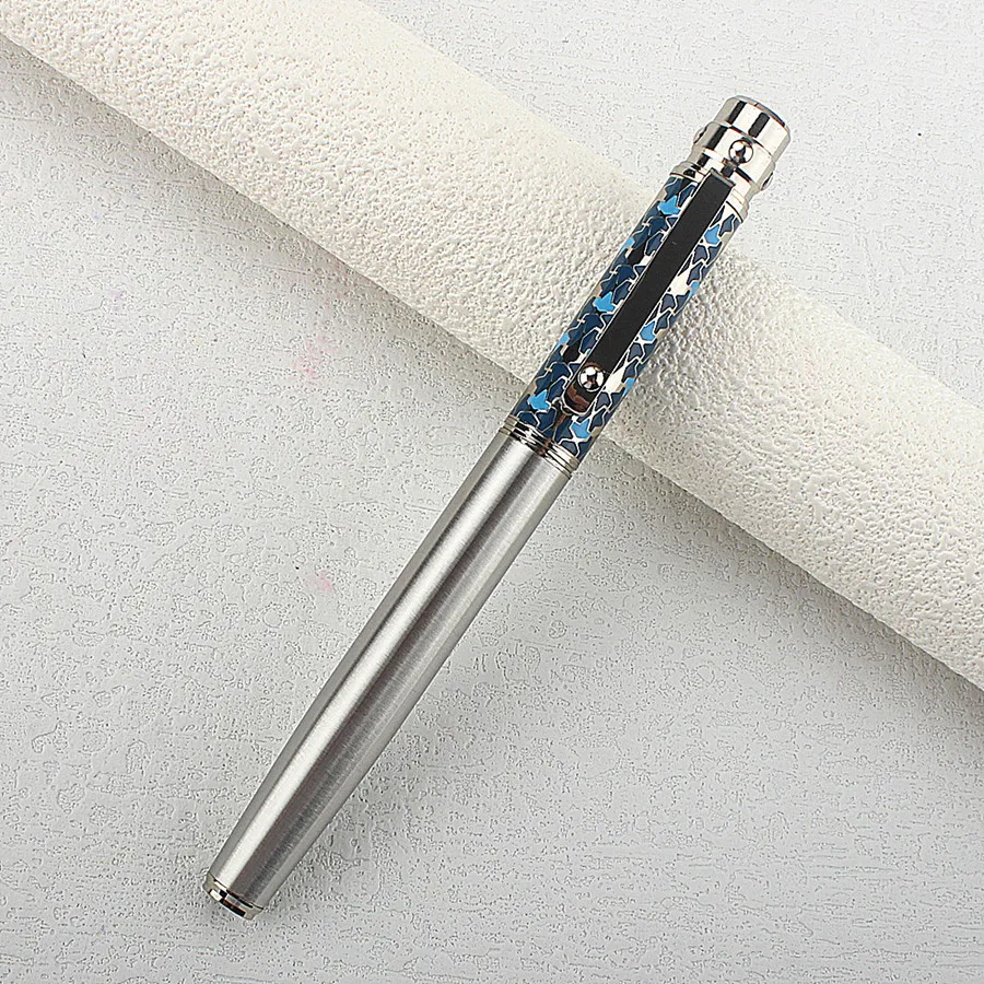 High Quality Metal Ball Pen Vintage Carved Pattern Click Ballpoint Pen Office School Business Writing Gift Pen