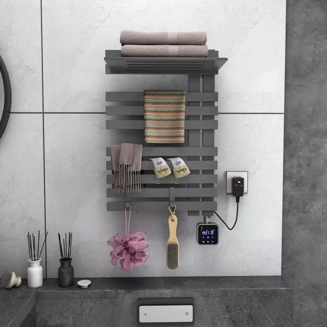 Electric Towel Dry Towel Warmer With Tuya App Wifi Control Time And Temperature For Bathroom