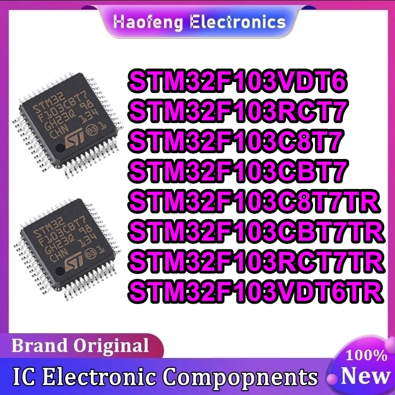STM32F103VDT6 STM32F103RCT7 STM32F103C8T7 STM32F103CBT7 STM32F103C8T7TR STM32F103CBT7TR STM32F103RCT7TR STM32F103VDT6TR IC جديد