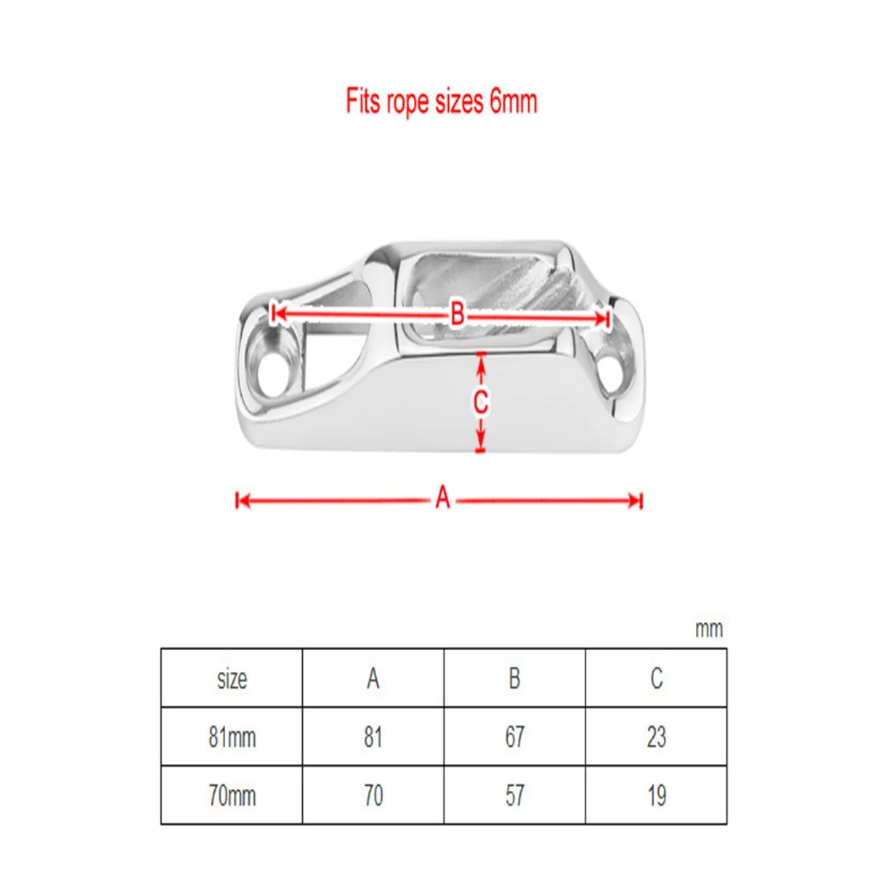Nieuwe 316 Roestvrijstalen Boot Clam Cleat Touwschouw Jam Cleat Line Cleat Marine Onderdelen Hardware Zeilen Kajak Marine Accessoires