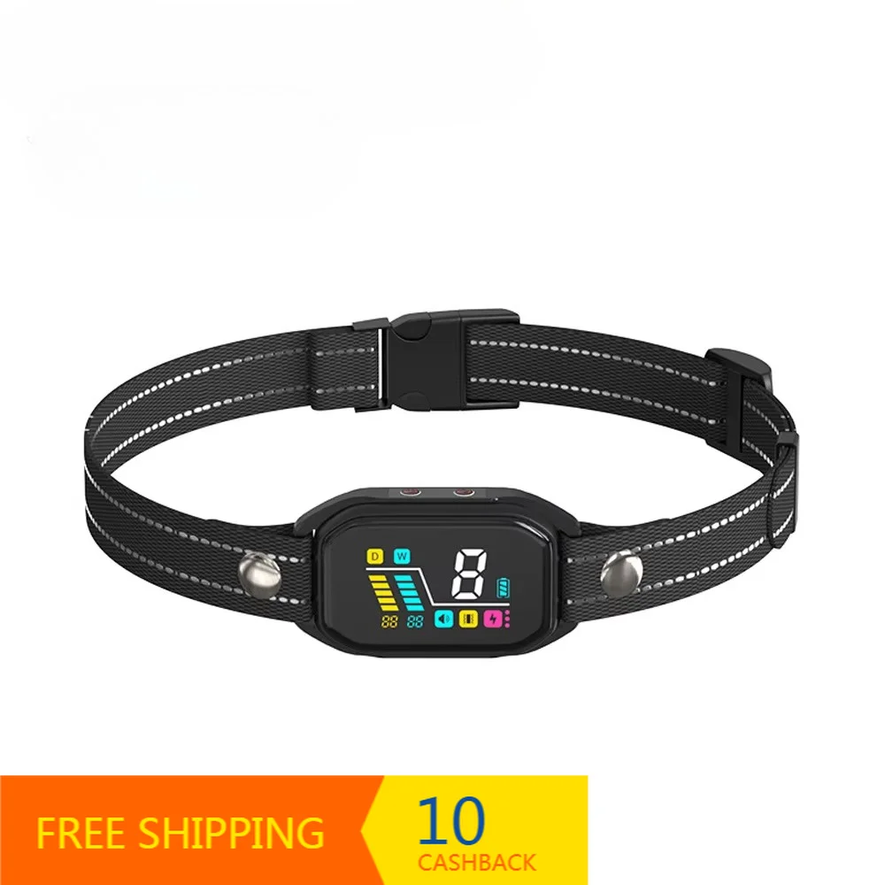Smart LCD Dog Bark Deterrent IP67 Waterproof 8 Adjustable Sensitivity Compact Lightweight