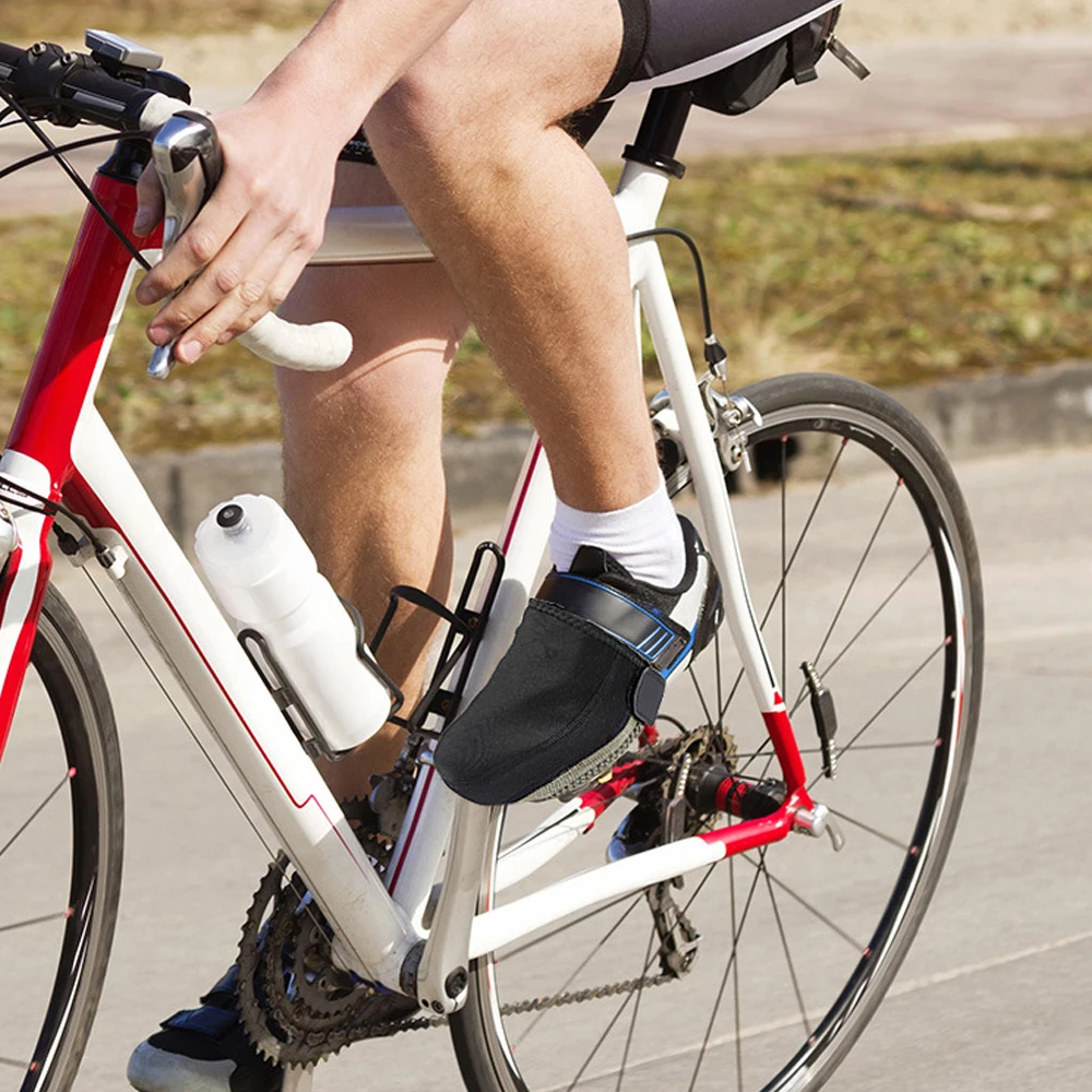 زوج واحد من أغطية أصابع القدم لركوب الدراجات في الطقس البارد، غطاء حماية لأصابع القدم للدراجة الحرارية للرجال والنساء #6