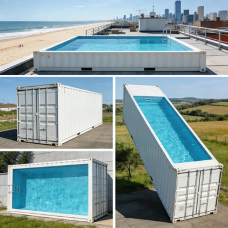 Rectangular Container Swimming Pool Classic Design High Stability Pool for Garden