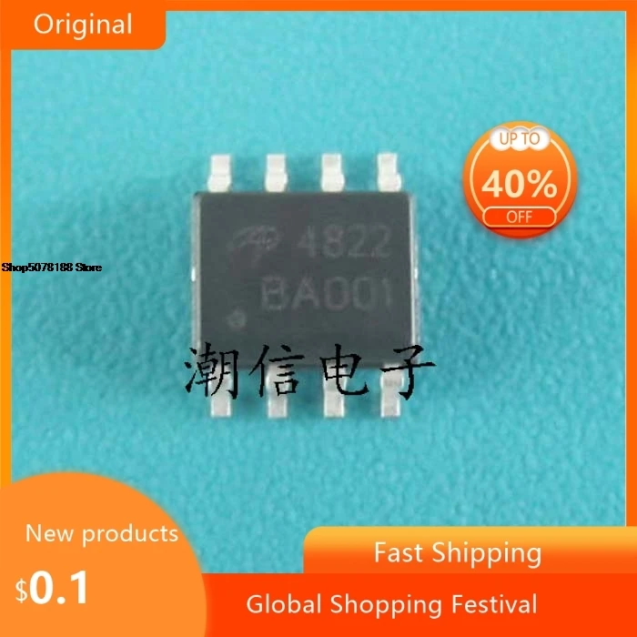 10 PCS Os chips originais comumente usados em 4822 placas de alta tensão AO4822