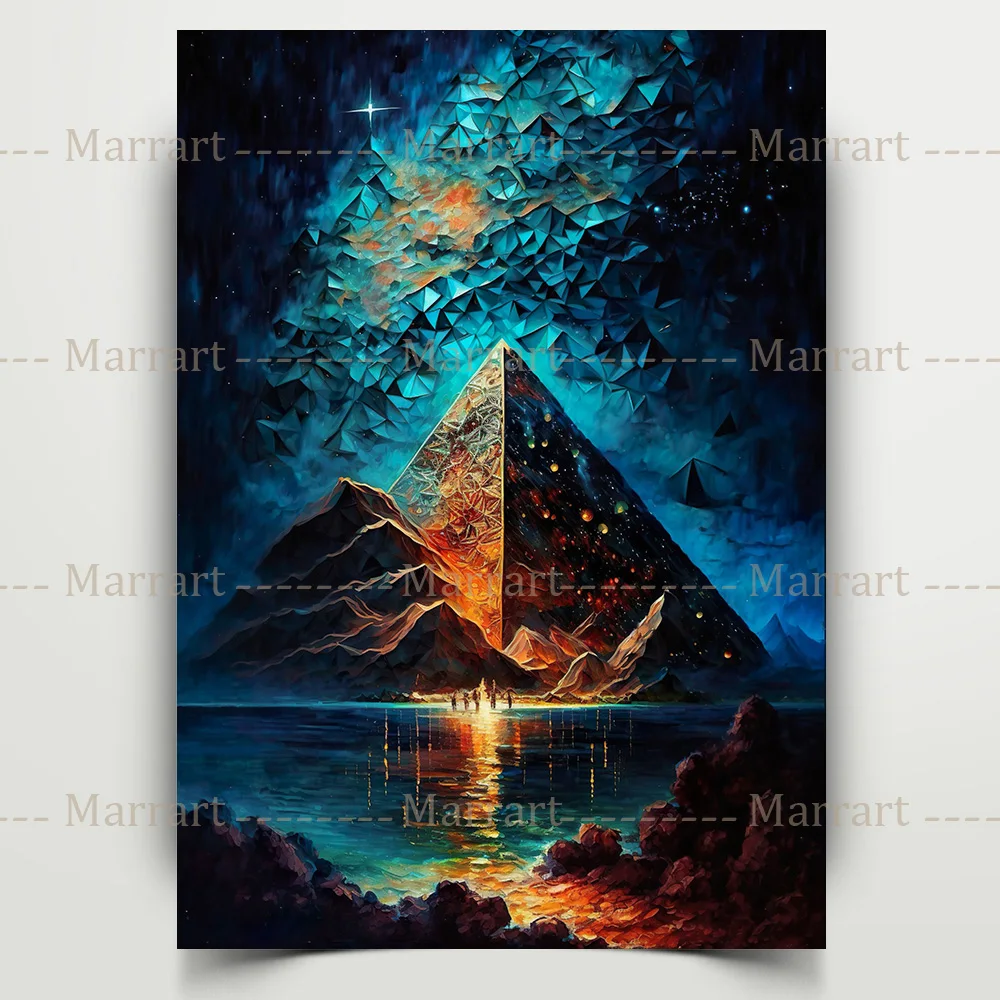 منظر مدينة سياحي لوحة زيتية طباعة ملصق ، كولوسيوم روما ، قلعة الخيال ، برج إيفل ، الأهرامات ، ديكور فن الطباعة على الحائط