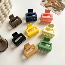 5cm Mini Square Hair Clips Korean Simple Frosted Head Shark Cawl Clips Ponytail Fashion Hairpin Girls Hair Accessories