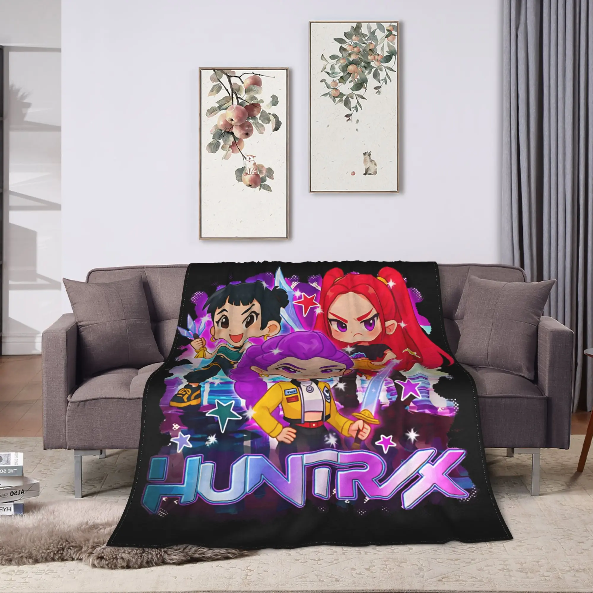 

Одеяло Huntrix Girl Kpop Demon Mira Rumi And Joey, качественное теплое постельное белье, пледы, зимний детский диван-кровать, удобное покрывало