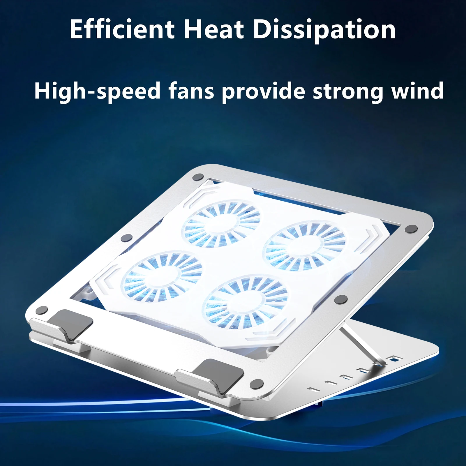 Laptop Cooling Cooler Pad Stand with Adjustable Height Usb-Powered Fans – Optimal Notebook Cooling Base