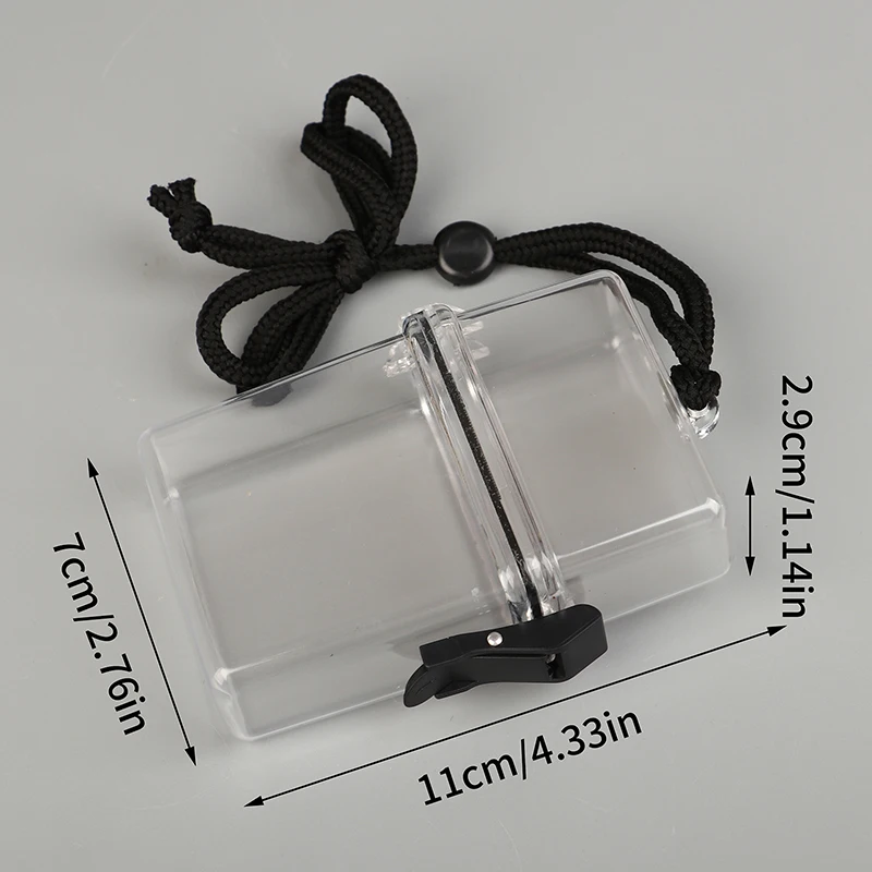 Portable Small Card Sealed Storage Can Money Key Waterproof Tank Transparent Collect Classification Box School Stationery