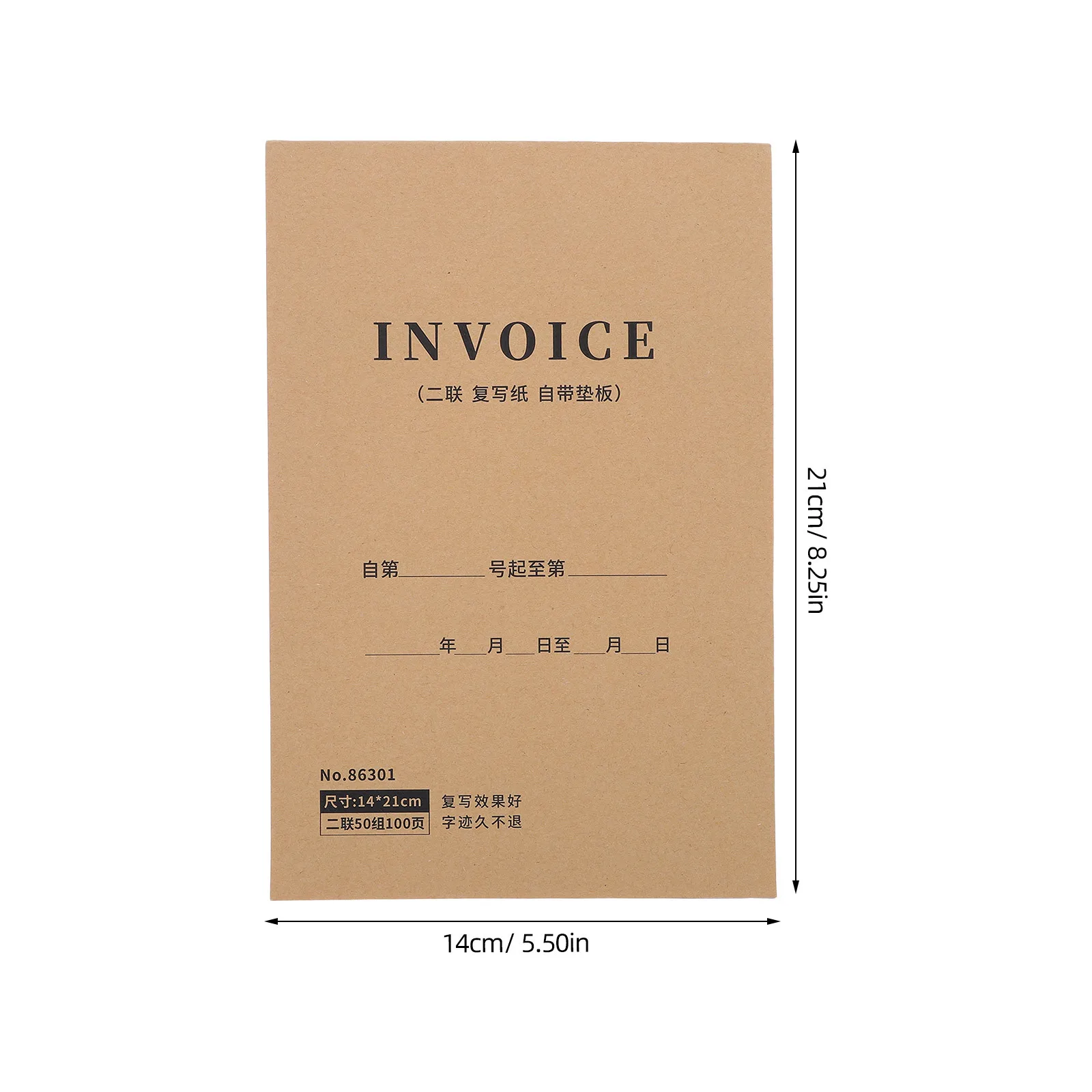 100 Pages Invoice Receipt Book Small Business Universal Fit Order Form for Expenses Record Keeping Dispatch Bill Receipt