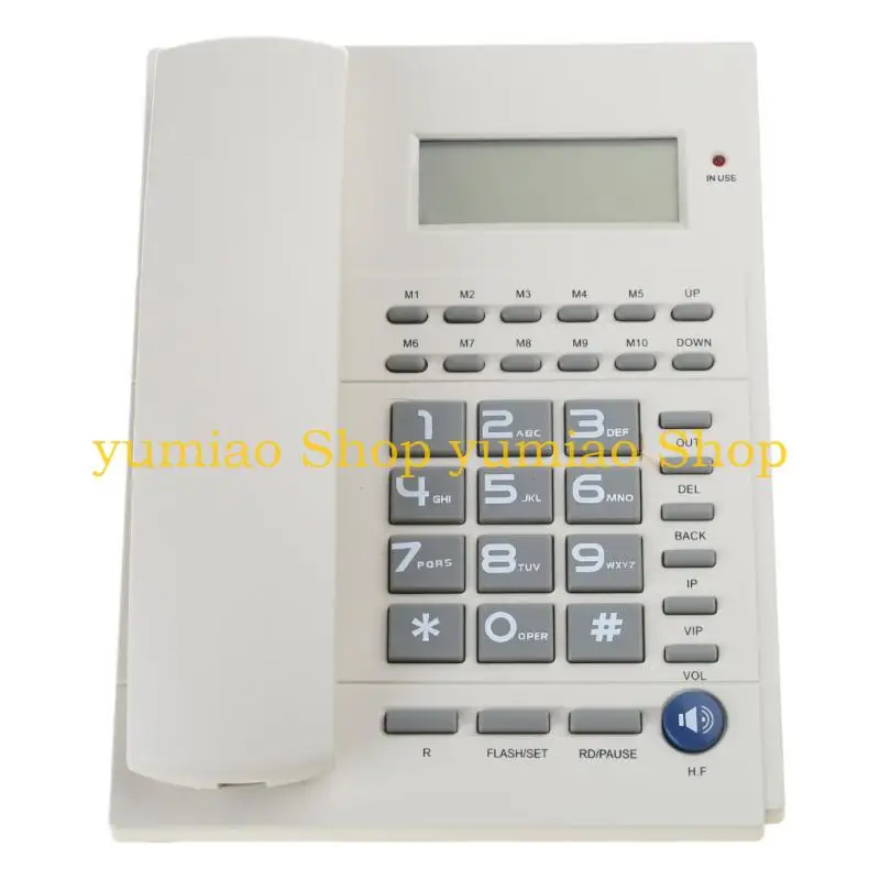 587B Landline Phone Corded Telephone with Caller Display Big Button No Need Battery Telephones English