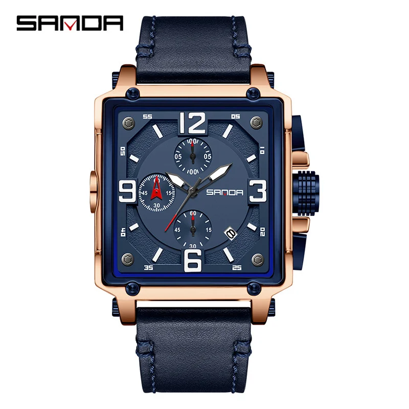 SANDA 5304 2023 New Luxury Casual Style Military Watches Men\'s Waterproof for Male Clock Sport Quartz Watch Relogio Masculino