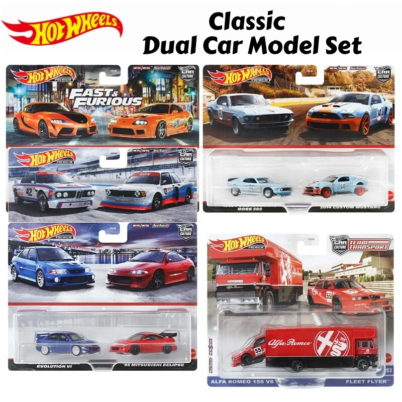 

Коллекционный набор машинок Hot Wheels Car Culture: Двойной комплект классических моделей Bugatti, Audi, Mustang, Porsche – идеальный подарок