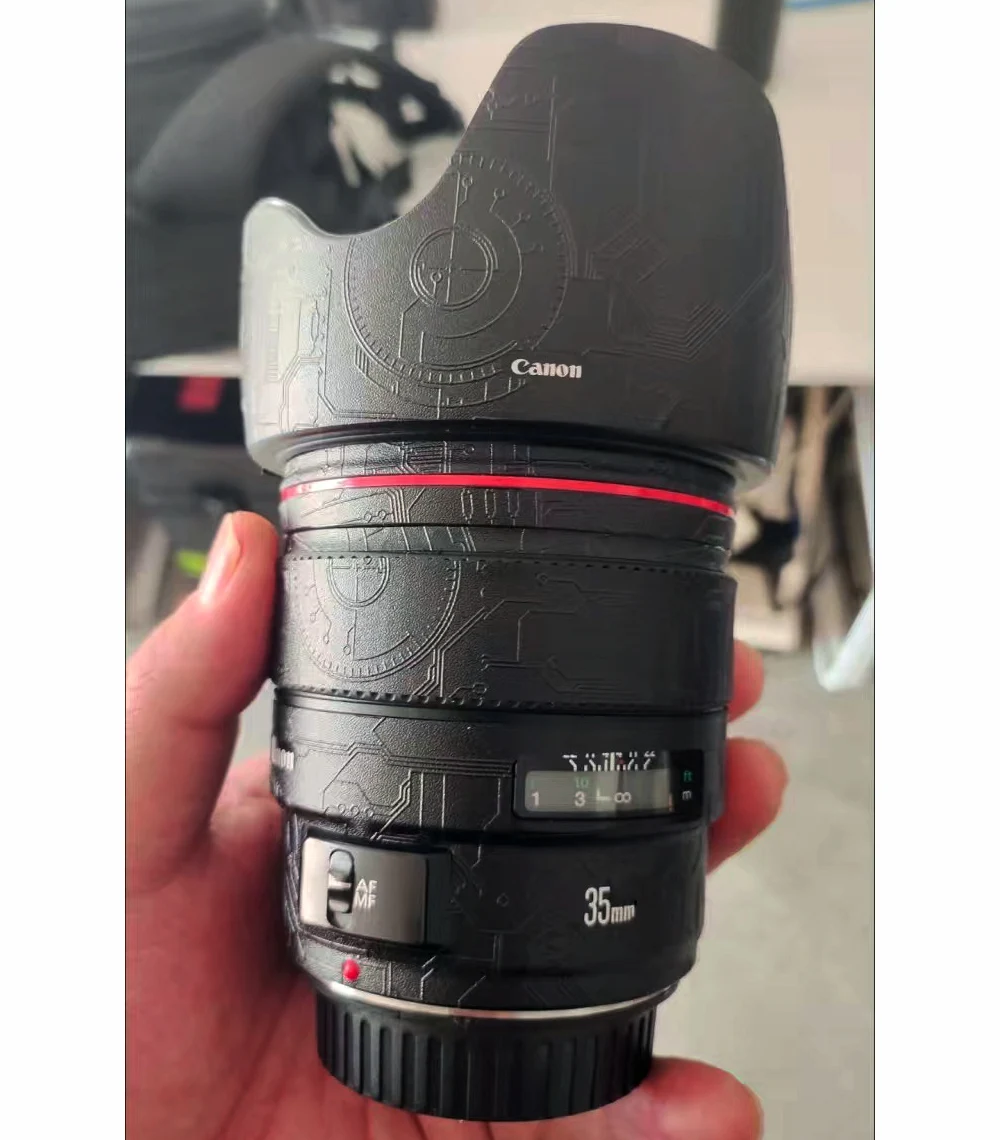 ل EF 35 F1.4 عدسة الجلد EF35 F1.4 ملصق واقية لكانون EF 35 مللي متر f/1.4L II USM عدسة المضادة للخدش غطاء فيلم EF35 1.4II