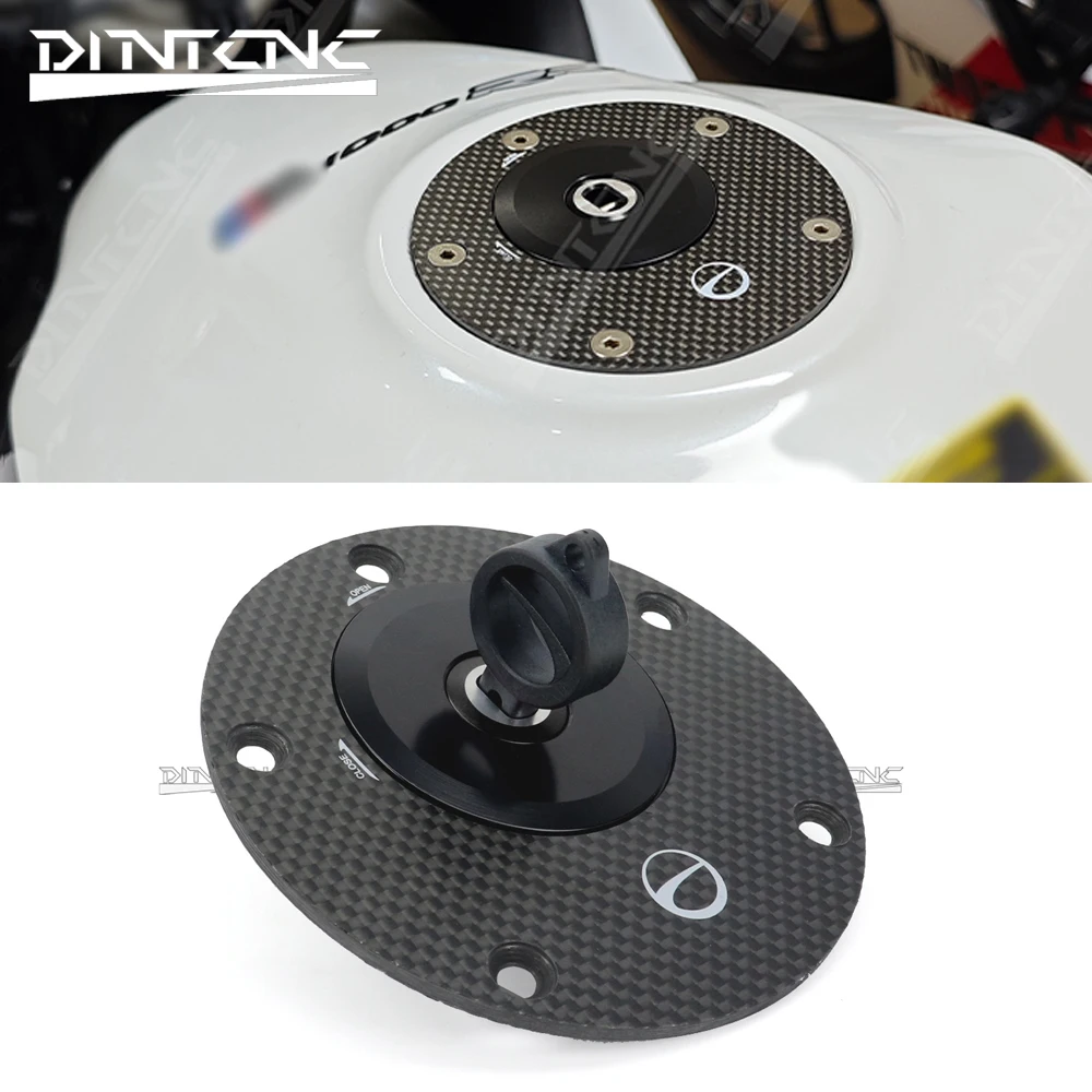 For BMW S1000RR S1000R M1000RR 2023 Quick Release Anti-Theft Lock Cover Kit Track Sports Accessories Carbon Fiber Fuel Tank Cap