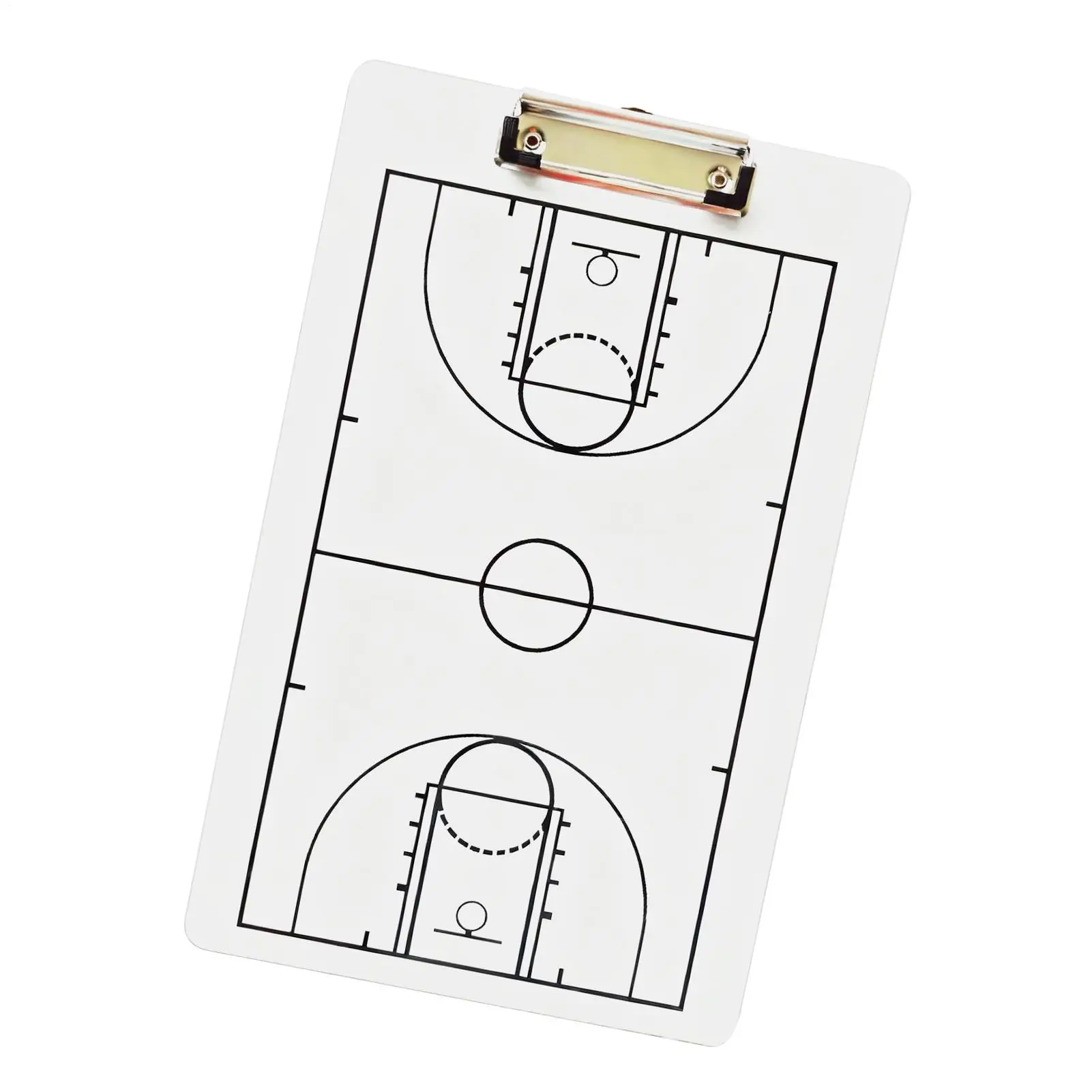Portapapeles de entrenamiento de baloncesto, pizarra blanca de borrado en seco de doble cara con marcador para tácticas de competición de entrenamiento deportivo