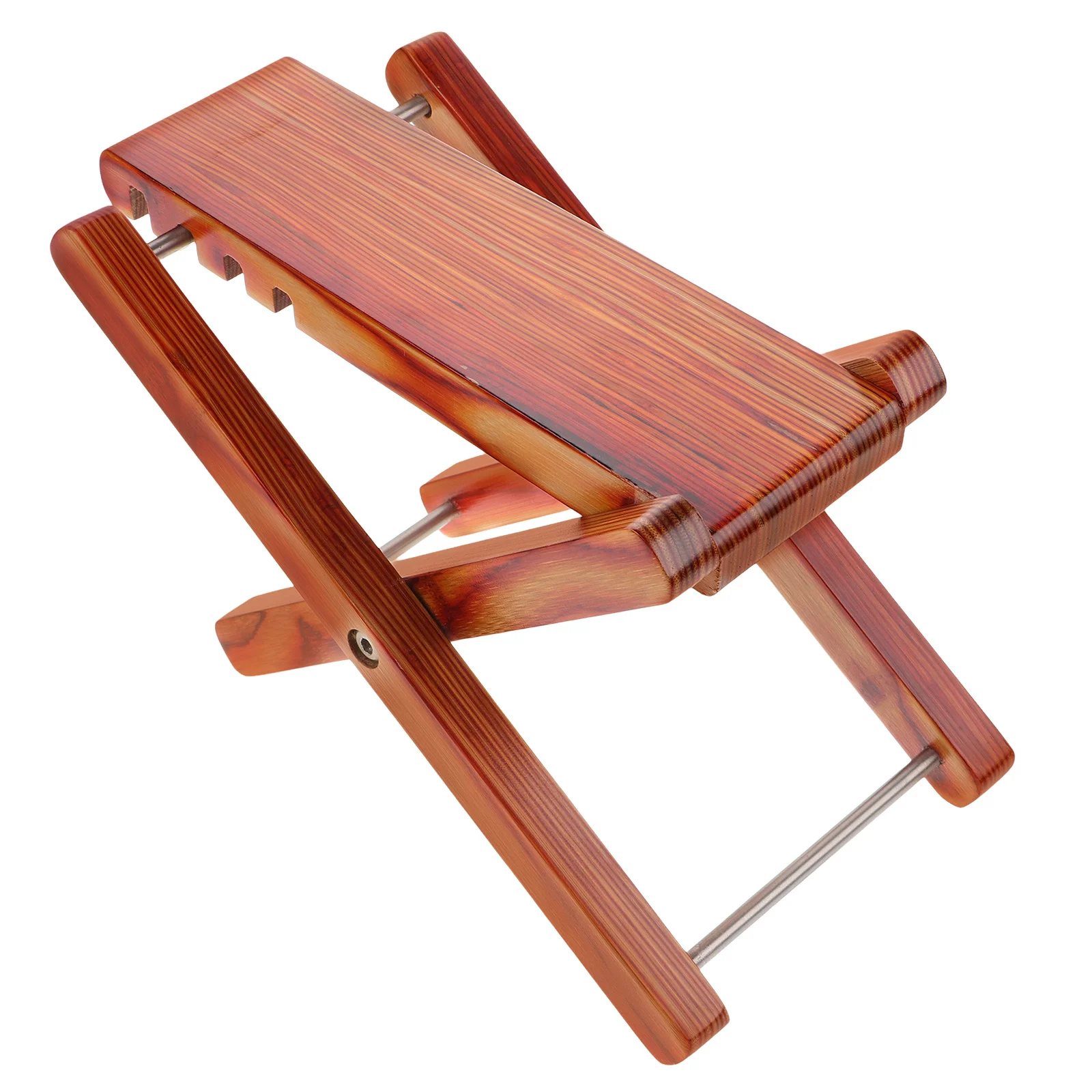 

Bamboo Guitar Foot Stool Foldable 4 Adjustable Height Non-Slip Footrest for Classical Acoustic Guitar Support Power Meter Pedals