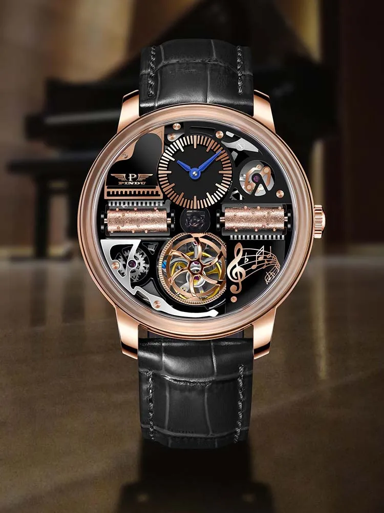 Pindu Music Box Series Herren-Mechanische Uhr Europäische Vollautomatische Sport-Partyuhr mit personalisiertem Design