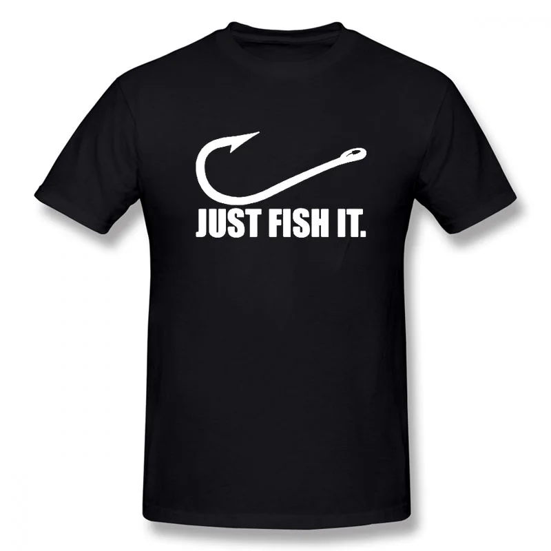 

2025 Summer New Fun Fishing T-shirt for Men, Just Fishing Fun T-shirt Short Sleeved Hip-hop Loose Quick Drying Men T-shirt