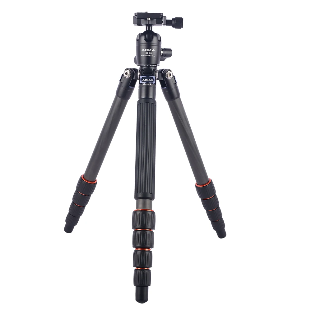 AOKA KN225C Professional Lightweight Travel Carbon Fiber Compact Tripod for Camera