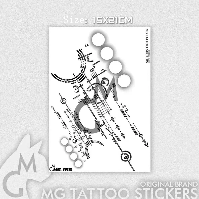 

Temporary tattoo stickers for men and women, cyberpunk circuit board, personalized cool realistic tattoo decoration