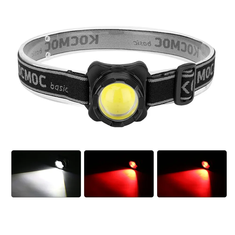 Portable Mini Headlamp USB Rechargeable Headlight Torch Head Lamp Flashlight Built-in Battery Red / White Light LED Head Light