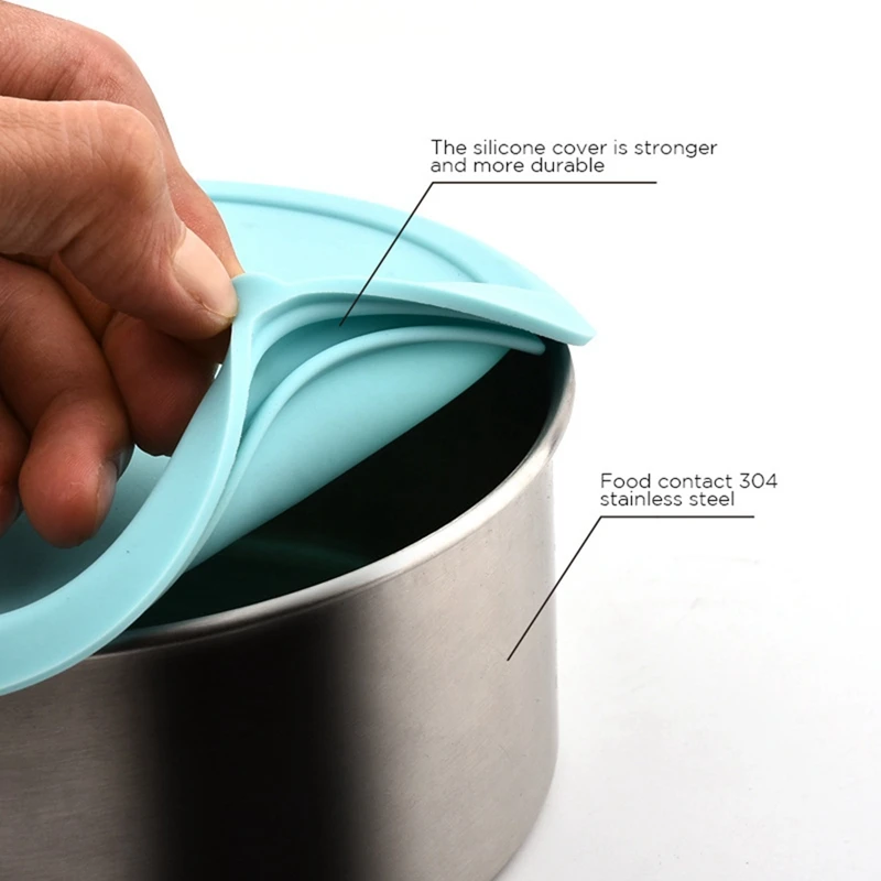 6 шт., герметичный контейнер для закусок, из нержавеющей стали