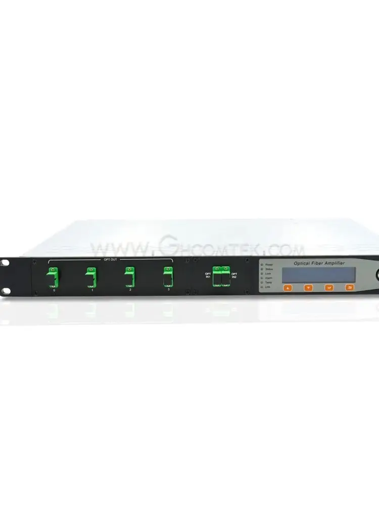 4 port With Switch 2 Input  High Power EDFA 1550nm Fiber Optical Amplifier For CATV Single Power Supply