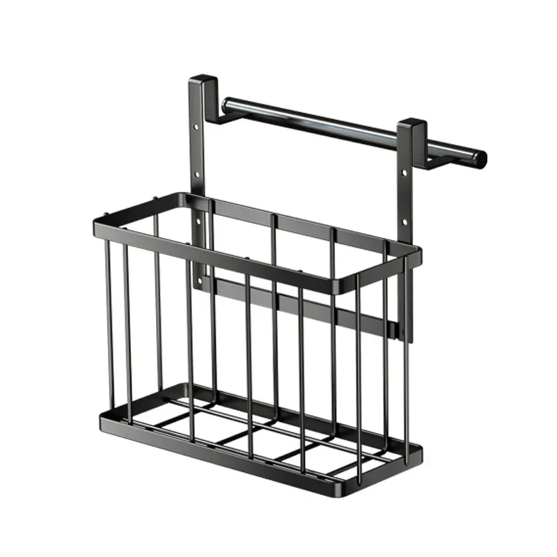 

1 шт. стеллаж для хранения, простая подвесная металлическая корзина, без перфорации, настенный держатель для кухни и ванной комнаты, кухонные аксессуары