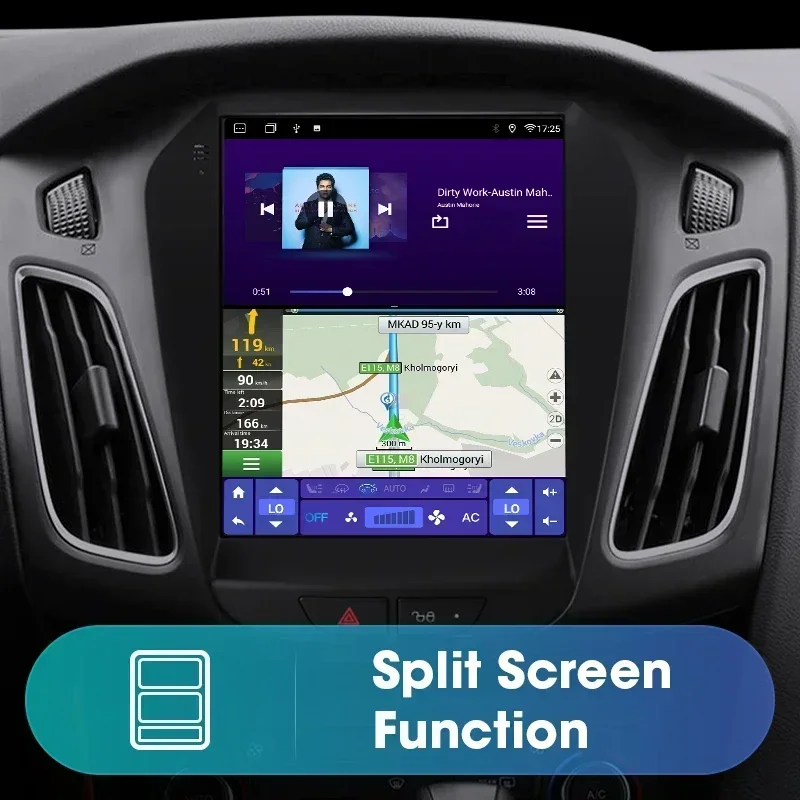 JMCQ-Autoradio Android 12, Navigation GPS, Carplay, Lecteur Vidéo, Stéréo, Limitation, Unité Centrale, pour Voiture Ford Focus 3 MK3 (2011-2019)