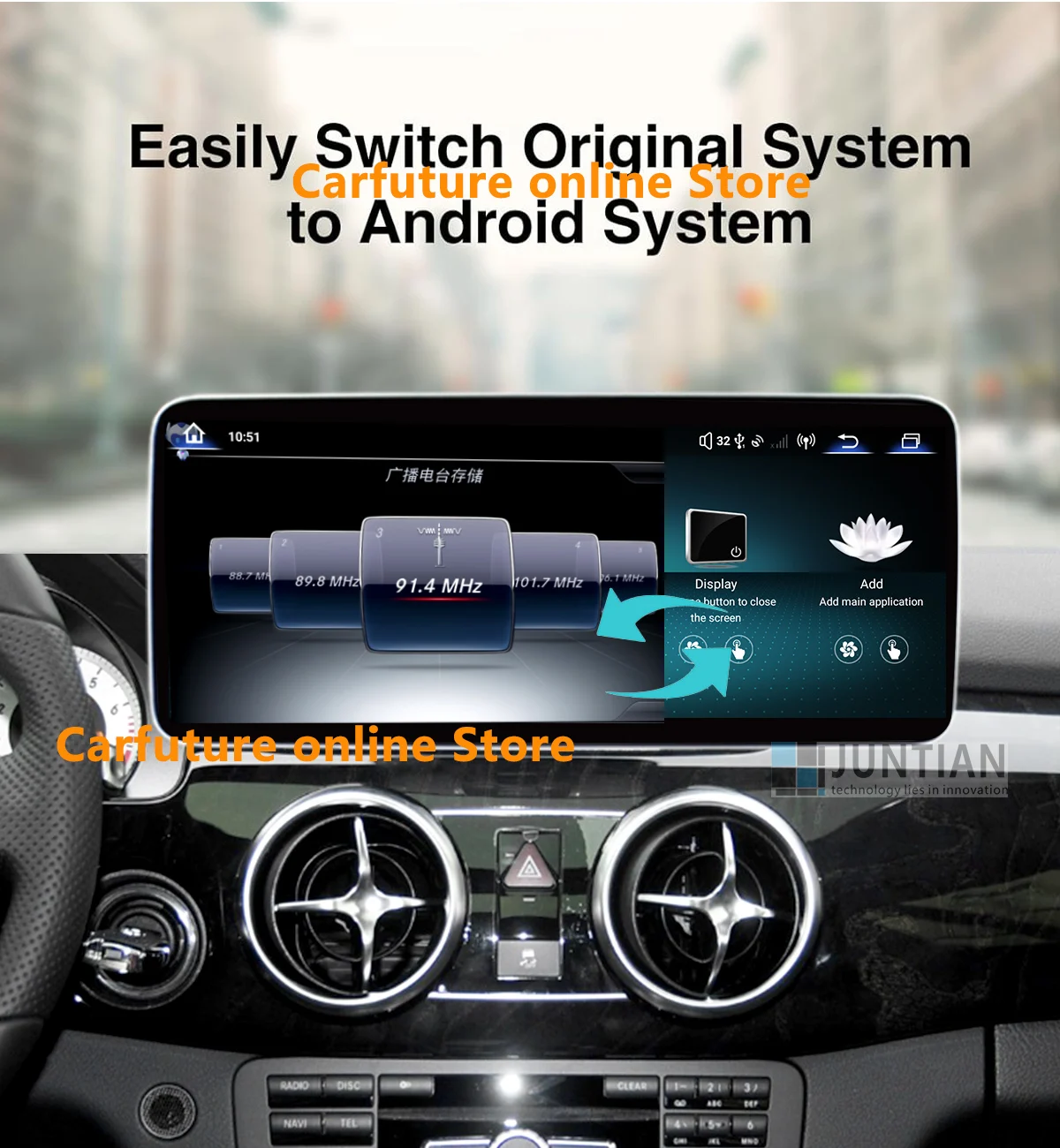 Wireless CarPlay Linux System For Mercedes Benz GLK X204 2008-2015 Android Auto Hicar Ariplay Car Radio IPS
