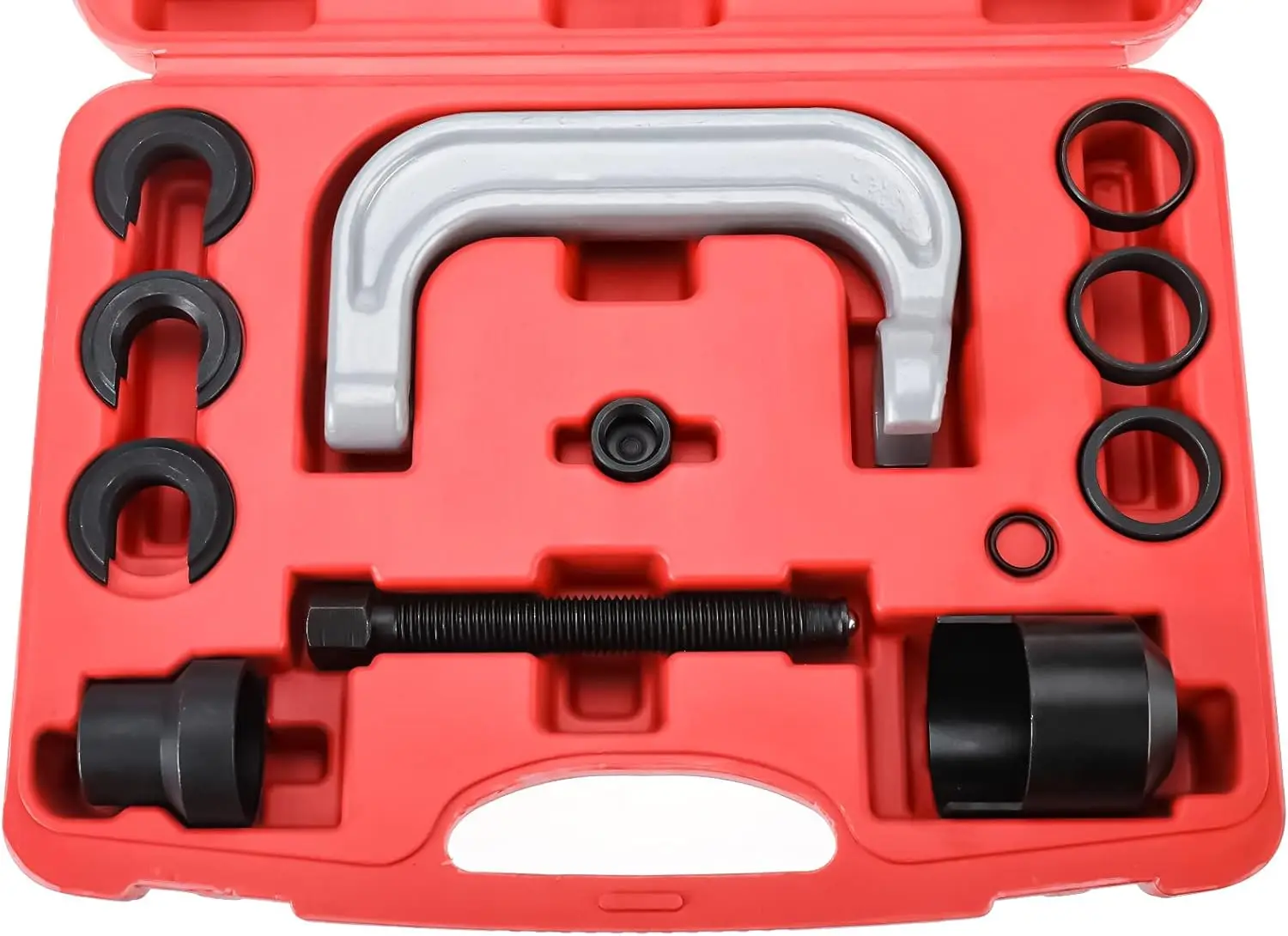 

13Pcs Upper Control Arm Bushing Removal Tool Kit, Forged C Frame Service Set for Car Repair