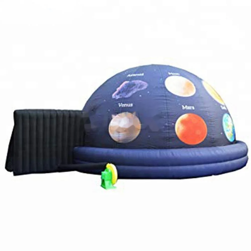 wholesale Oxford cloth portable inflatable planetarium projection dome with planets graphics cinema tent for exhibition display